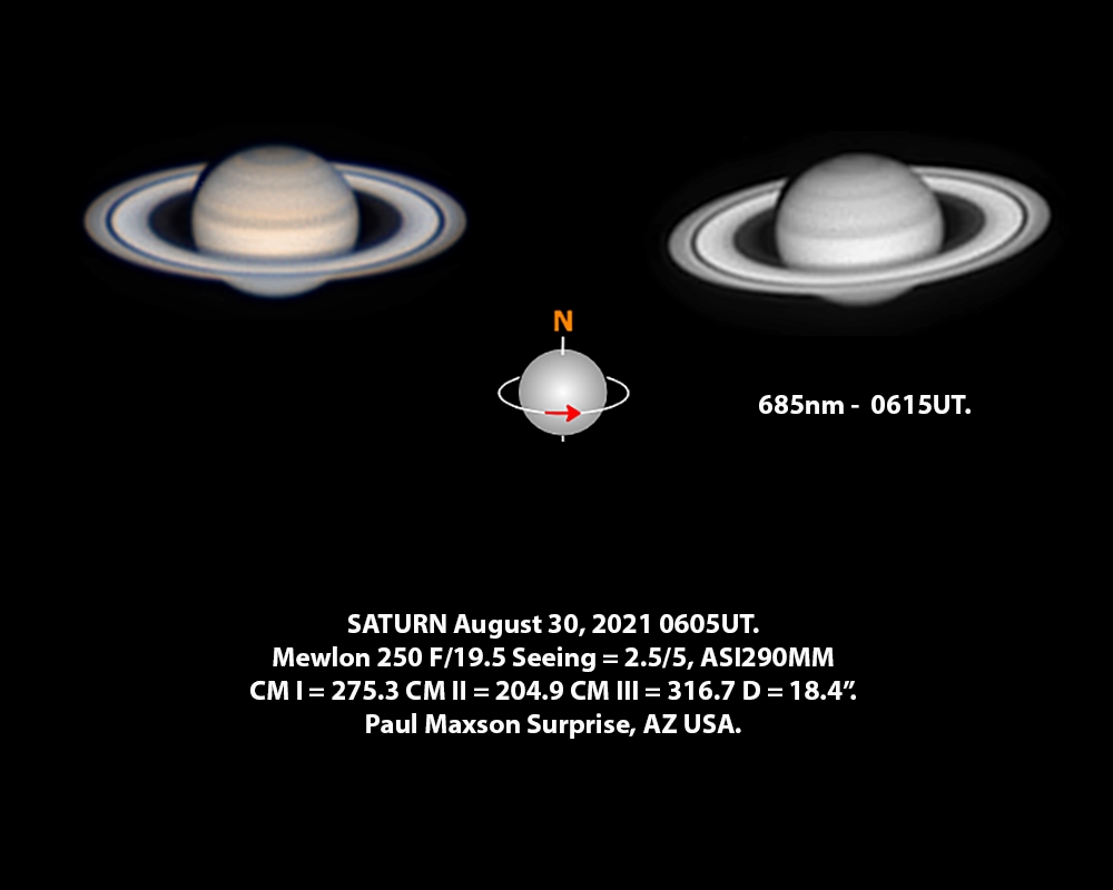 Saturn August 30 Major & Minor Imaging Cloudy Nights