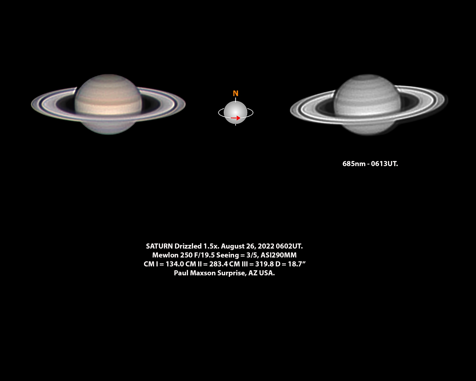 Saturn August 26 Major & Minor Imaging Cloudy Nights