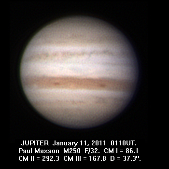 Jupiter January 11 in bad seeing. - Major & Minor Planetary Imaging ...