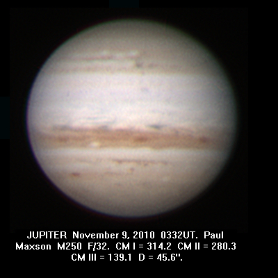 Jupiter November 9 in bad seeing. - Major & Minor Planetary Imaging ...