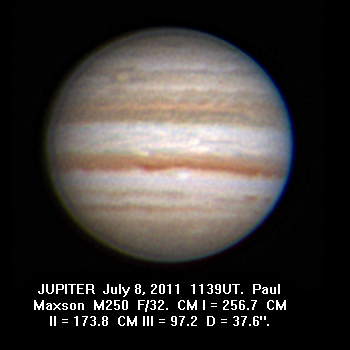 Jupiter July 8, average seeing. - Major & Minor Planetary Imaging ...