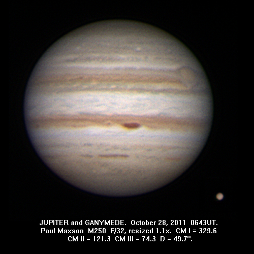 Jupiter October 28 - Major & Minor Planetary Imaging - Cloudy Nights