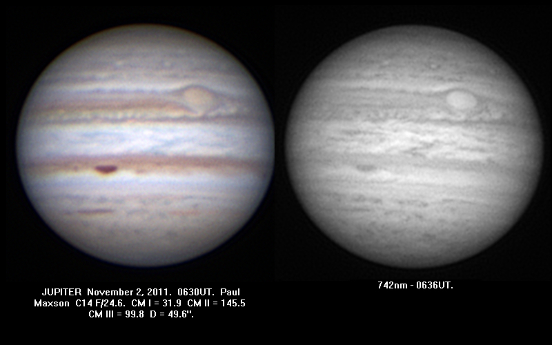 Jupiter November 2, C14 first light - Major & Minor Planetary Imaging ...